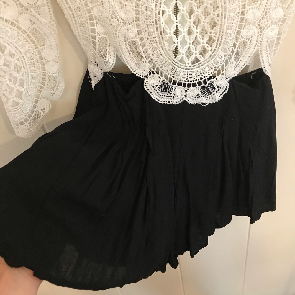 Crocheted-top Romper